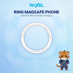 WIXEL Metal Ring Magnetic MagSafe Stiker Cincin Ultra Thin Plate Universal Putih