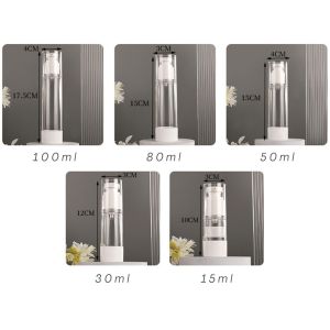 【SG Stock】Airless Vacuum Refillable Portable Clear Bottle Container Spray / Mist / Pump for Cosmetics Atomizer Travel