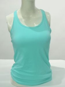 lulu Threaded yoga tank top for women with padded cups racerback design quick-drying high-elasticity suitable for fitness running and other sports