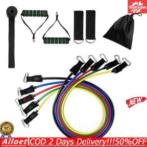 [ToolOutlet]Elastic Resistance Band Set 150 LBS Heavy Duty Exercise Bands for Yoga Pilates and Full Body Fitness