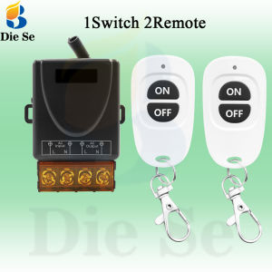 Diese 30A Bộ thu công suất cao Chế độ chuyển tiếp Công tắc không dây RF 433 MHz Điều khiển từ xa có nút BẬT-TẮT sử dụng cho Đèn/Quạt/Đèn di động/Điều khiển từ xa TV AC 110V 120V 210V 220V 230V 1Ch