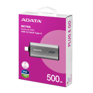 Adata SC750 External SSD High Speed Read/Write Up To 1050/1000 MB/s Cableless Compact Size - (500GB / 1TB)