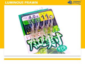 LIONS Apollo SABIKI with Luminous Prawn and Carbon Steel Hook Fishing rig Glow In The Dark Lure
