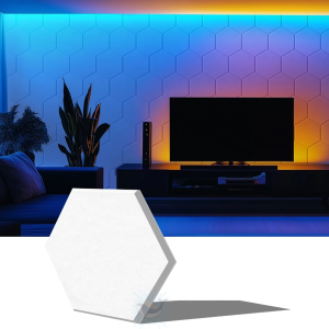 1Pcs Hexagon Soundproof Panel Acoust Insulation Absorcion Material PanelSound Absorbing Panels for StudioHomeAcoustic Panel Wall DIY(30x26cm Easy Install)9mm Thick