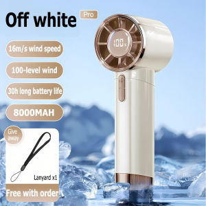 8000MAH  Handheld Mini Fan Small 100-wind-speeds rechargeable Super-mute High-wind Portable