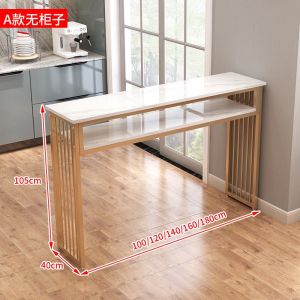 Partition Bar Counter Home Living Room Small Balcony Long Wall Double-Layer European Bar Chair High Leg Table and Chair Simple