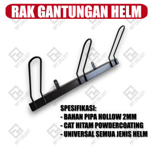 TRG Rak gantungan helm Tempat gantung helm estetik minimalis model horizontal plus baut fisher