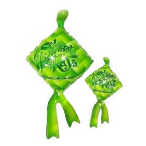 Balon Foil Ketupat Lebaran Idul Fitri Ramadhan Besar Mini Satuan Murah
