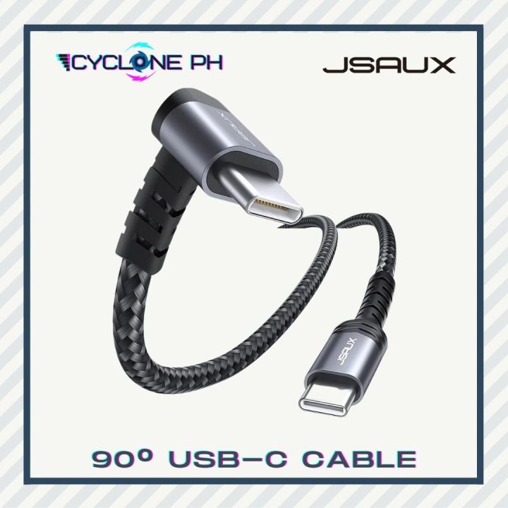 [Cyclone PH] JSAUX 90 Degree USB C to USB C Cable Right Angle Fast ...