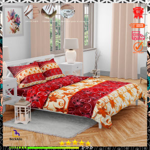 Sprei katun motif batik flowers aesthetic anti geser king size motif batik flowers