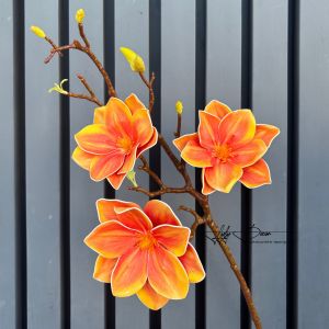 5-10 Cành mộc lan 3 bông cánh kép hàng nhập trang trí tiệc sự kiện Hoa Lụa Lyly Decor