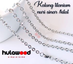 Kalung Rantai Titanium Pria Wanita Anti Karat NURI SINAR (REAL PICT)