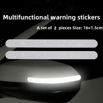 Car Sticker High Reflective Tape Reflective Strip 2Pcs Pack Luminous Reflective Stickers Night Warning Signs Luminous Stickers