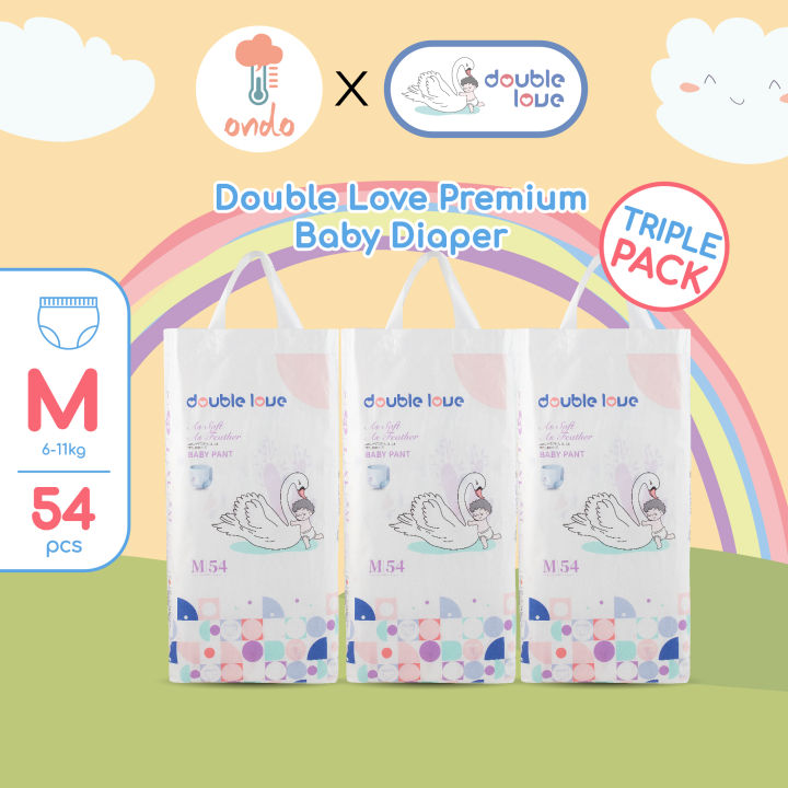 Double Love Baby Diapers Pants Baby Diaper Pants M54/L50/XL46/XXL44