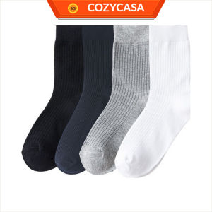 【COZYCASA】Japanese-Style Men’s Cotton Socks Value Pack | 4-Colour Set | Business CasualSocks