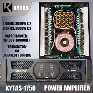 KYTAS Pure Copper Power Amplifier 2000W x 2 Channels 123V Voltage 8 Ohms Suitable for Outdoor and Indoor Use