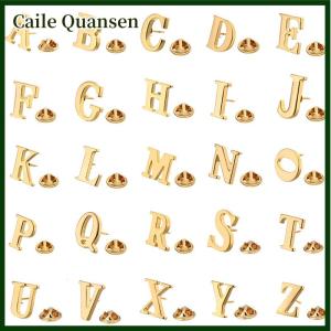 Caile High Quality Classic Style Gold Letter A-Z Metal Brooch Women Mens Lapel Pin Womens Hat Scarf Backpack Badge Jewellery