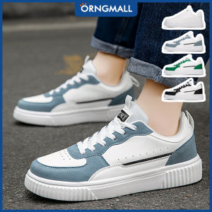 ORNGMALL Men Casual Shoes Fashion Breathable Flats Shoes Sneakers White Student Shoes Lightweight Sports Running Outdoor Walking Shoes for Men and Women Plus Size 36-45