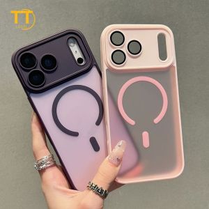 Tri-Town Magnetic Anti-Drop Matte Phone Case For iPhone 18 17 11 12 13 14 15 16 Pro Max Thickened Soft Cover