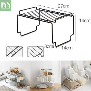 Homenhome Giá Sắt Có Thể Xếp Chồng Tủ Giá Đỡ Bát Đĩa Đồ Dùng Nhà Bếp Gia Vị Giá Lưu Trữ