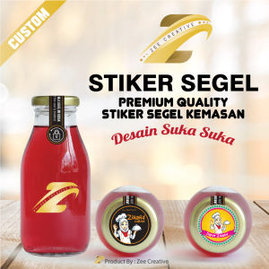 Cetak Stiker Label Minuman Makanan Hampers Gratis Desain Proses Satu Hari Jadi