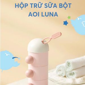 Hộp trữ sữa cho bé hộp chia sữa bột Aoi Luna 3 ngăn cho bé an toàn khô ráo tránh ẩm mốc-Happy Home 4U