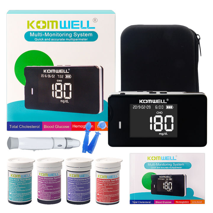 4 in1 Multi-Function Cholesterol Meter Uric Acid&Hemoglobin Blood ...