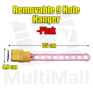 9 Hole Hanger| Wall-Mounted Window Frame Drying Hangers | Space-Saving | Multifunctional Portable Balcony Drying Rod for Towels and Clothes | Hanger | Clothes and Hanger| Hole Hanger