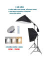 Bộ đèn studio chụp ảnh, Đèn bổ sung phòng phát sóng trực tiếp, Cao 2m Softbox 50x70, Bộ LED 3 màu - Phụ kiện, Vật liệu hộp ánh sáng phản chiếu hạt vải, Điện áp đầu vào: 110-220v. 