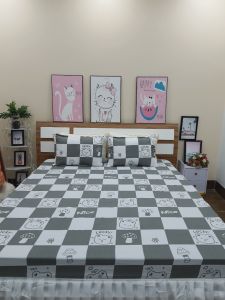 Bộ ga gối 💖m2/m6/m8/2m💖 drap giường poly ga bọc đệm cute + 2 vỏ gối nằm cute - Nguyệt Ánh Bedding - [Mon tơ] Thỏ kuromiLờ Vê Gấu Rich Bơ xanh Cá heo...