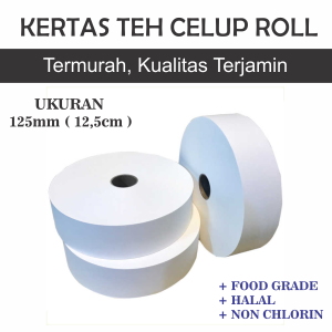 Kertas Teh Celup Filter/ Tea bag Paper Roll / Kertas Filter Teh 12.5cm ( 125mm)