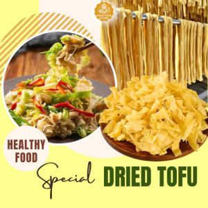 Japanese Dried Tofu Skin Made From Natural Soybean Eating HOTPOT on a RAINY day Stir-fry