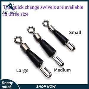 Aminiry[Love sports] 30pcs Fishing Tackle Connector Feeder Fishing Accessories Swivel Snaps For Carp Carp Fishing Quick Change Feeder Swivels Method