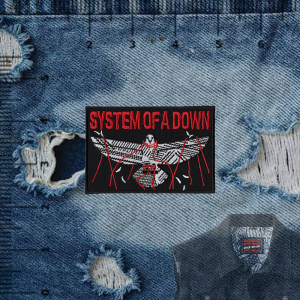 SYSTEM OF A DOWN I -inspired Printed Iron-On DIY Patches for Jacket Decoration. Features 2026 patches with band logos and album art. Suitable for customizing denim jackets. Ideal for rock music enthusiasts.