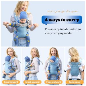 GOYUH Infant Kangaroo Bag Baby Wrap Carrier Newborn Front Holding Infant Hip Seat Infant Backpacks Universal Cotton Newborn Sling Wrap Newborn