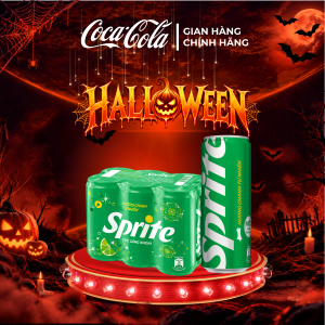 [SIÊU SALE ] Lốc 6 Lon Nước Ngọt Giải Khát Có Gas Sprite Hương Chanh 320ml/Lon Sale 31.10 Coca-Cola Chính Hãng_LD