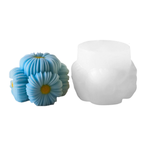 Silicone Mold for Detailed Flower Ball and Soap Projects Aromatherapys Ornament Making Mold Supplies