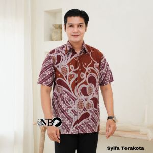 Batik Couple Atasan Pasangan Terbaru Kemeja Blus wanita Motif Syifa Batik Kembar Putra