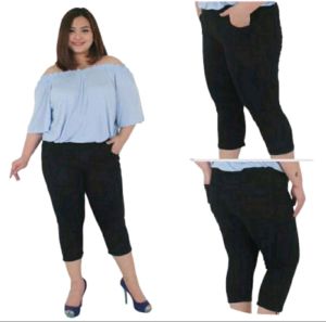 CELANA JEANS 7/8 PINGGANG KARET LEGGING JEANS WANITA JEGGING 7/8 TERBARU