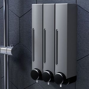 NSJGJG Wall Mounted Liquid Soap Dispenser Reusable 380ML Hand Sanitizer Dispenser Convenient Leakproof Shampoo Shower Gel Container Washing Lotion