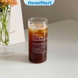 ItemMart Heat resistant coffee cup 400ml glass water cup smallest beautiful photography scene glass cup