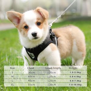 Pet Dog Harness with leash Pet Reflective Vest Leash Adjustable leash Puppy For Dog cat
