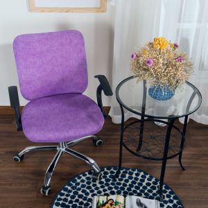Chair Cover Set Stretch Fabric Office Seat Cover Backrest Protector Washable Dustproof Home Gaming Chair