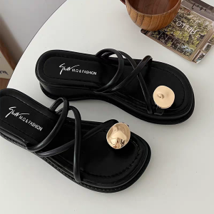 HOÀN TIỀN 15% - Dép Nữ Đế Cao XOANTO Đế Xuồng 6P Xỏ Ngón Kẹp Tông đính xoàn đi chơi đẹp xinh thời trang mới đi biển hot