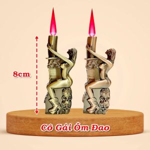 HCM Bật Lửa Khè Xài Gas Hình Cô Gái (Chọn Mẫu)
