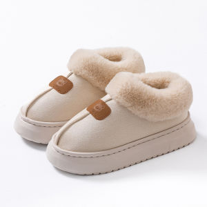 Free Shipping WomenS Winter Cotton Slippers With A Headband Buckle Suitable For Indoor And Outdoor Wear Warm Fleece-Lined Non-Slip Thick-Soled And Designed As A CoupleS Snow Boot