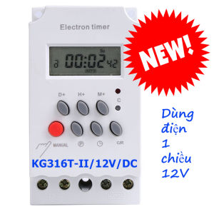 Bộ công tắc hẹn giờ 12V 24v KG316T-II/25A dùng điện 1 chiều 12V 24v DC - timer hẹn giờ 12v - công tắc hẹn giờ bật tắt điện tự động