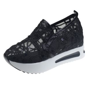 [Free Shipping] Plus-Size Mesh Casual Flats For Women Breathable Sequin Sports Sandals For Summer