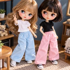 DOWNA Dễ thương Áo phông ngắn áo kiểu quần. Thường ngày Nhiều màu sắc Bộ xu hướng Chất lượng cao. Phụ kiện búp bê dành cho búp bê Blyth / dành cho búp bê Licca Azones Ob22 / OB24 Ker YMY.