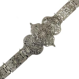 Blingbling Waist Belt Stylish Carved Floral Waist Chain Belt Elaborate Chain Belly Chain for Wedding Waist Chain